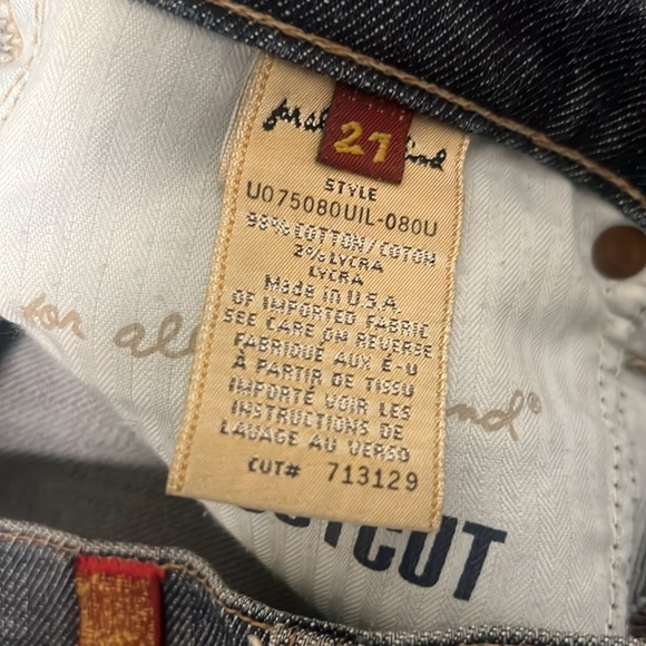 7 for all mankind jeans, size 27! Has ruffles on bottom but can hem they r long - Picture 3 of 7